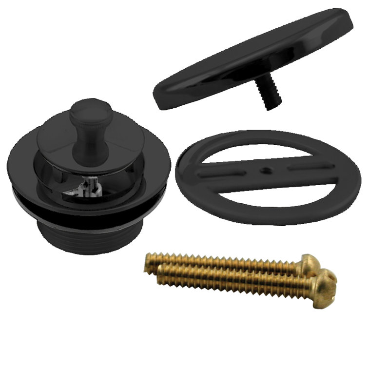 Westbrass Twist and Close Drain Stopper Tub Drain With Overflow